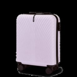 Walizka KABINOWA WINGS SWAN 2.0 20" LIGHT PURPLE. Fioletowe walizki damskie Wings, bez wzorów, z materiału. Za 179.90 zł.
