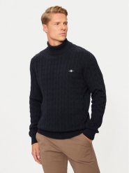 Gant Golf 8050607 Granatowy Regular Fit. Niebieskie swetry męskie GANT, m, bez wzorów, z bawełny, bez kołnierzyka, bez ramiączek. Za 551.99 zł.