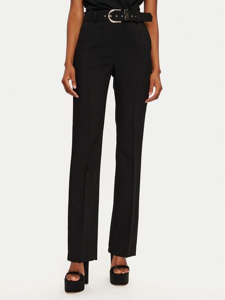 Rinascimento Spodnie materiałowe 1000769154135 Czarny Regular Fit. Czarne spodnie materiałowe damskie Rinascimento, bez wzorów, z materiału. Za 289.99 zł.