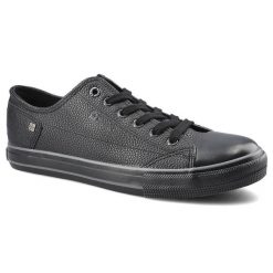 Czarne Trampki Big Star Męskie Stylowe Obuwie. Czarne trampki męskie BIG STAR, bez wzorów, z materiału, casualowe, bez zapięcia. Za 95.00 zł.