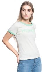 DAMSKI T-SHIRT WRANGLER RINGER TEE ALMOST AQUA W7N0EVG11 112131952. T-shirty damskie Wrangler, s, bez wzorów, bez kołnierzyka, bez ramiączek. Za 69.99 zł.