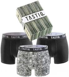Bokserki Tastiq Dollar 3-pak w pudełku upominkowym, czarne. Czarne bokserki męskie Erima, bez wzorów, z bawełny. Za 130.99 zł.