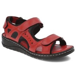 Czerwone Sandały Artiker Sportowe Obuwie Damskie. Czerwone obuwie sportowe damskie Artiker, na lato, bez wzorów, z materiału, bez zapięcia, trekkingowe. Za 179.00 zł.