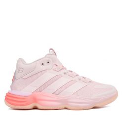 Buty halowe adidas. Czerwone obuwie sportowe damskie Adidas, bez wzorów, bez zapięcia. Za 479.99 zł.