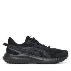 Buty do biegania Asics. Czarne obuwie sportowe damskie Asics, bez wzorów, bez zapięcia, do biegania. Za 219.99 zł.
