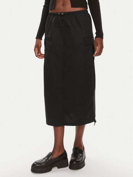 Brave Soul Spódnica midi LSKW-272KELISBK Czarny Straight Fit. Czarne spódnice damskie Brave Soul, xs, bez wzorów, z bawełny, midi. Za 119.99 zł.