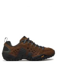 Merrell Trekkingi Intercept J598633 Brązowy. Brązowe trekkingi męskie Merrell, z nubiku, bez zapięcia. Za 499.99 zł.