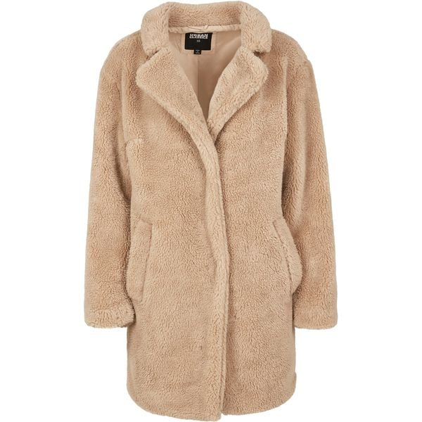 Parka dla kobiet Urban Classic oversized sherpa. Białe parki damskie Urban Classics, na zimę, bez wzorów, bez kaptura. Za 338.70 zł.