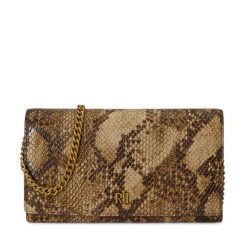 Torebka LAUREN RALPH LAUREN. Brązowe torebki do ręki damskie Lauren Ralph Lauren, bez wzorów, bez dodatków. Za 989.99 zł.