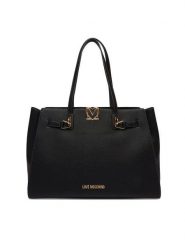 LOVE MOSCHINO Torebka JC4124PP1OLM0000 Czarny. Czarne shopperki damskie Love Moschino, bez wzorów, ze skóry, bez dodatków. Za 1,099.00 zł.