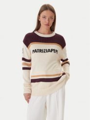Patrizia Pepe Sweter 2K0352/K298-YA34 Écru Regular Fit. Swetry nierozpinane damskie Patrizia Pepe, bez wzorów, z wełny, bez kołnierzyka, bez ramiączek. Za 1,109.00 zł.