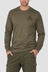 AERONAUTICA MILITARE Zielony męski longsleeve z haftowanym logo, Rozmiar 3XL. Zielone bluzy męskie Aeronautica Militare, m, bez wzorów, bez ramiączek, bez kaptura. W wyprzedaży za 199.99 zł.