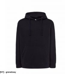 JHK - Bluza dresowa z kapturem granatowy M. Niebieskie bluzy męskie JHK, m, bez wzorów, z dresówki, bez ramiączek, z kapturem. Za 68.88 zł.
