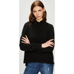 Trussardi Jeans - Koszula. Czarne koszule damskie TRUSSARDI JEANS, bez wzorów, z jeansu, casualowe, bez kołnierzyka, bez ramiączek. W wyprzedaży za 299.90 zł.