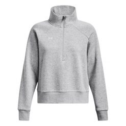 Damska bluza polarowa 1/2 z zamkiem błyskawicznym Under Armour Rival. Białe bluzy damskie Under Armour, l, bez wzorów, z dresówki, bez ramiączek, bez kaptura. Za 250.15 zł.