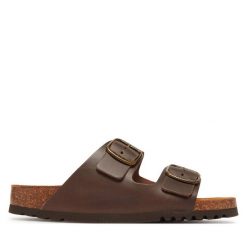 Klapki Scholl. Brązowe klapki damskie Scholl, bez wzorów, bez obcasa, bez zapięcia. Za 239.99 zł.