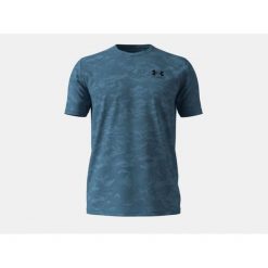 T-Shirt Męski Koszulka Sportowa Under Armour. Niebieskie koszulki sportowe męskie Under Armour, m, bez wzorów, bez ramiączek, na fitness i siłownię. Za 229.99 zł.