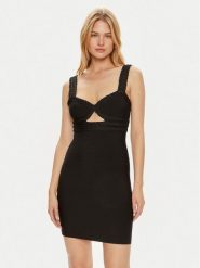 Guess Sukienka koktajlowa W4YK51 Z2XY0 Czarny Bodycon Fit. Czarne sukienki damskie Guess, l, z aplikacjami, z wiskozy, wizytowe, bez kołnierzyka, bez ramiączek, bodycon. Za 319.99 zł.