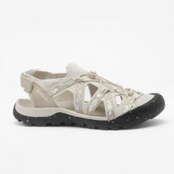 Sandały turystyczne damskie Quechua NH900. Brązowe sandały damskie QUECHUA, bez wzorów, z kauczuku, bez obcasa, bez zapięcia. Za 249.99 zł.