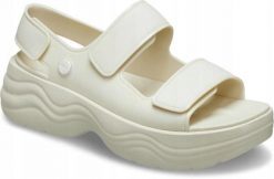 Klapki Dla Dorosłych Crocs Skyline. Brązowe klapki męskie Crocs, bez wzorów, z materiału, bez zapięcia. Za 209.99 zł.
