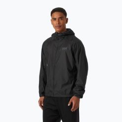 Kurtka przeciwwiatrowa męska Helly Hansen Rapide Insulator Wind. Czarne kurtki sportowe męskie Helly Hansen, m, bez wzorów, z softshellu, bez kaptura, trekkingowe. Za 679.99 zł.