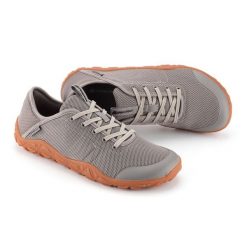 Buty terenowe barefoot unisex Alpine Pro Kerme. Szare buty zimowe męskie Alpine Pro, bez wzorów, bez obcasa, bez zapięcia. Za 369.00 zł.