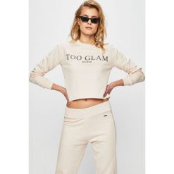 Guess Jeans - Bluza. Czerwone bluzy damskie Guess Jeans, m, z aplikacjami, z bawełny, bez ramiączek, bez kaptura. W wyprzedaży za 159.90 zł.