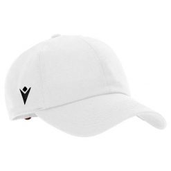 Biała czapka baseballowa Macron Dart (x5). Białe czapki damskie Macron, bez wzorów, z materiału, eleganckie. Za 307.50 zł.