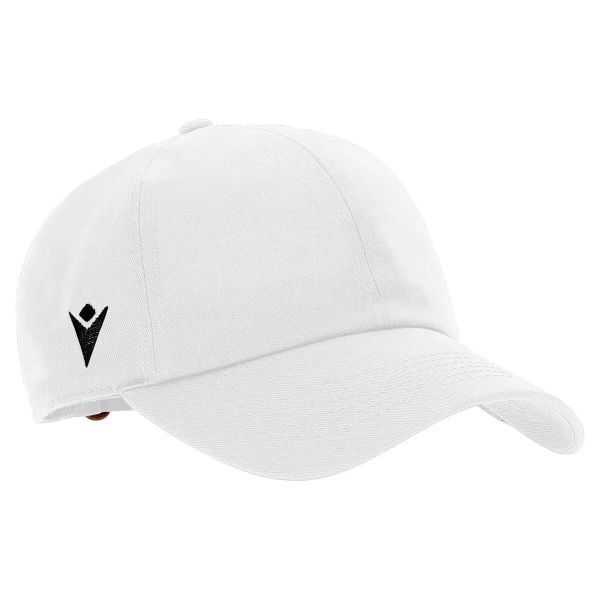 Biała czapka baseballowa Macron Dart (x5). Białe czapki damskie Macron, bez wzorów, z materiału, eleganckie. Za 251.20 zł.