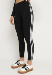 Czarne Legginsy z Ozdobnymi Lampasami Janiaima. Czarne legginsy damskie Born2be, bez wzorów, z jeansu. Za 29.99 zł.