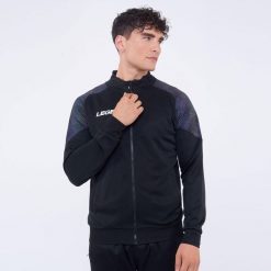 Oversize kurtka sportowa z zamkiem MANILA. Czarne kurtki sportowe męskie Legea, xl, bez wzorów, do biegania. Za 112.00 zł.