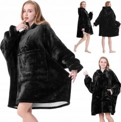 Verk CIEPŁA BLUZA KOC OVERSIZE XXL 2W1 GRUBA FUTRZAK. Bluzy damskie Verk, xxl, bez wzorów, bez ramiączek, bez kaptura. Za 82.66 zł.