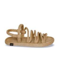 Sandały damskie HAVANA. Brązowe sandały damskie Aulp, bez wzorów, bez obcasa, bez zapięcia. W wyprzedaży za 169.99 zł.