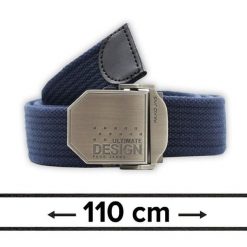 Pasek Materiałowy, Granatowy 110 cm, Militarny Solidny, Klamra Zamykana Manualnie -Pako Jeans. Niebieskie paski męskie Pako Jeans, z jeansu, klasyczne. Za 49.00 zł.
