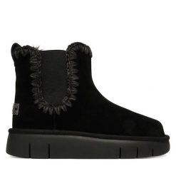 Śniegowce Mou. Czarne śniegowce damskie Mou, bez zapięcia. Za 1,009.00 zł.