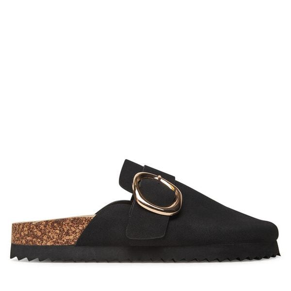 Klapki DeeZee. Czarne klapki damskie DeeZee, bez wzorów, bez obcasa, bez zapięcia. Za 119.99 zł.