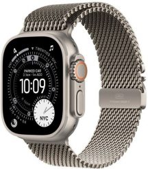 Smartwatch Apple Watch Ultra 3 GPS + Cellular 49mm Natural Titanium / Titanium Milanese Loop L Szary (MF0E4QI/A). Szare zegarki smartwatch Apple, bez wzorów. Za 4,004.13 zł.