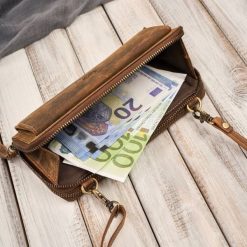 Paolo Peruzzi Skórzana kopertówka damska do ręki na ramię portfel damski T-137-HBR. Portfele damskie Paolo Peruzzi. Za 205.41 zł.