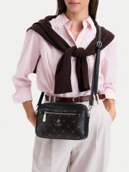 Beverly Hills Polo Club Torebka CEO-BHPC-L-014-10 Czarny. Czarne listonoszki damskie Beverly Hills Polo Club, bez wzorów, ze skóry, bez dodatków. Za 179.99 zł.