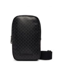 Calvin Klein Saszetka Emblem Aop Coated Square Sling LV04D3335G Czarny. Czarne saszetki i nerki męskie Calvin Klein, bez wzorów, ze skóry. Za 329.99 zł.