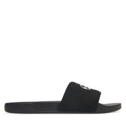 Klapki Calvin Klein Jeans. Czarne klapki męskie Calvin Klein Jeans, bez wzorów, z jeansu, bez zapięcia. Za 169.99 zł.
