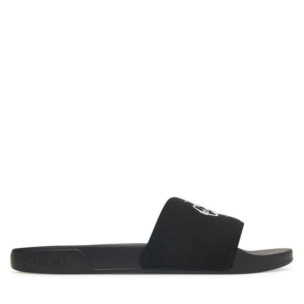 Klapki Calvin Klein Jeans. Czarne klapki męskie Calvin Klein Jeans, bez wzorów, z jeansu, bez zapięcia. Za 152.99 zł.