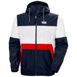 Kurtka wodoodporna Helly Hansen Koster. Niebieskie kurtki męskie Helly Hansen, l, bez wzorów, z materiału, bez kaptura. Za 575.00 zł.