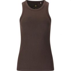 Damski tank top Athlecia Lankae. Brązowe topy damskie Athlecia, bez wzorów, sportowe, bez kołnierzyka, bez ramiączek. Za 140.00 zł.