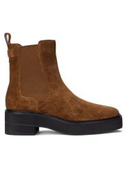 LAUREN RALPH LAUREN Sztyblety 802951237001 Brązowy. Brązowe botki damskie Lauren Ralph Lauren, bez wzorów, ze skóry, bez obcasa, na płaskiej podeszwie, bez zapięcia. Za 939.99 zł.