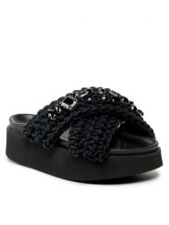Inuikii Klapki Woven Stones 70103-106 Czarny. Czarne klapki damskie Inuikii, bez wzorów, z materiału, bez obcasa, bez zapięcia. Za 1,039.00 zł.