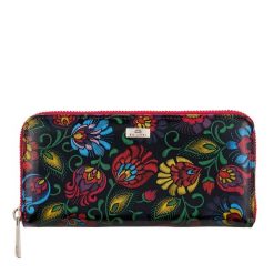 Duży Skórzany Portfel Damski BajuBaj – Kolorowa Elegancja i Praktyczny Styl w Jednym PD090s169. Niebieskie portfele damskie ze skóry. Za 161.50 zł.