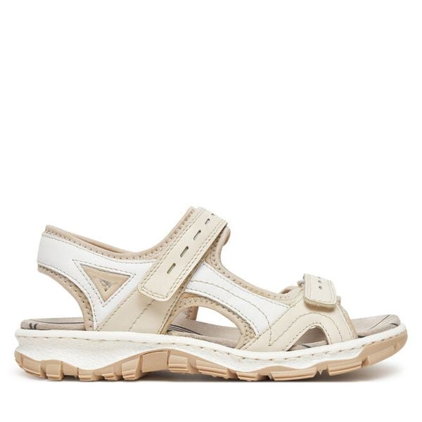 Sandały Rieker. Brązowe sandały damskie Rieker, bez wzorów, bez obcasa, na płaskiej podeszwie, bez zapięcia. Za 339.99 zł.