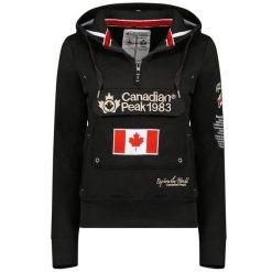Bluza turystyczna damska Canadian Peak Gyrelle Lady. Czarne bluzy damskie Canadian Peak, l, bez wzorów, z dresówki, klasyczne, bez ramiączek, bez kaptura. Za 220.64 zł.