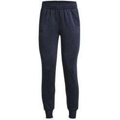 Spodnie dresowe dla kobiet Under Armour ARMOUR FLEECE JOGGER. Niebieskie spodnie dresowe damskie Under Armour, bez wzorów, z dresówki, sportowe, trekkingowe. Za 249.99 zł.